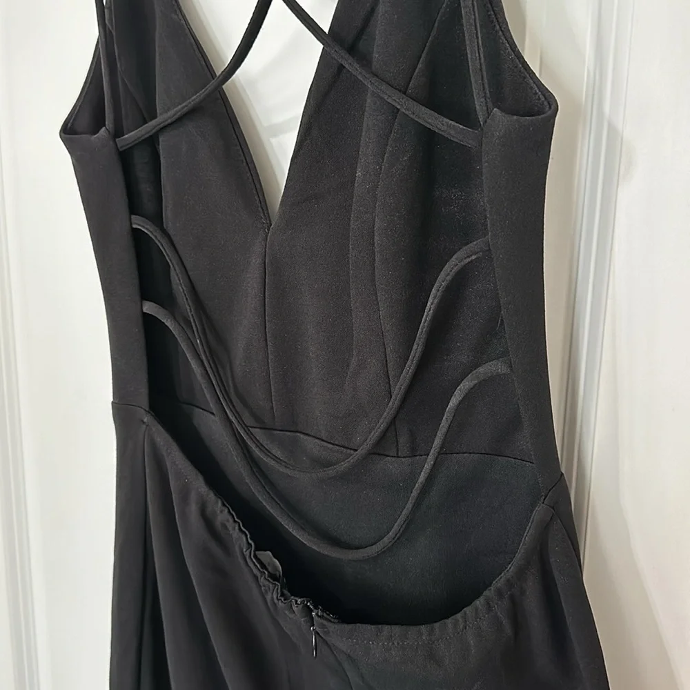 Lulus All this Allure Black Strappy Backless Mermaid Maxi Dress - Picture 4 of 4